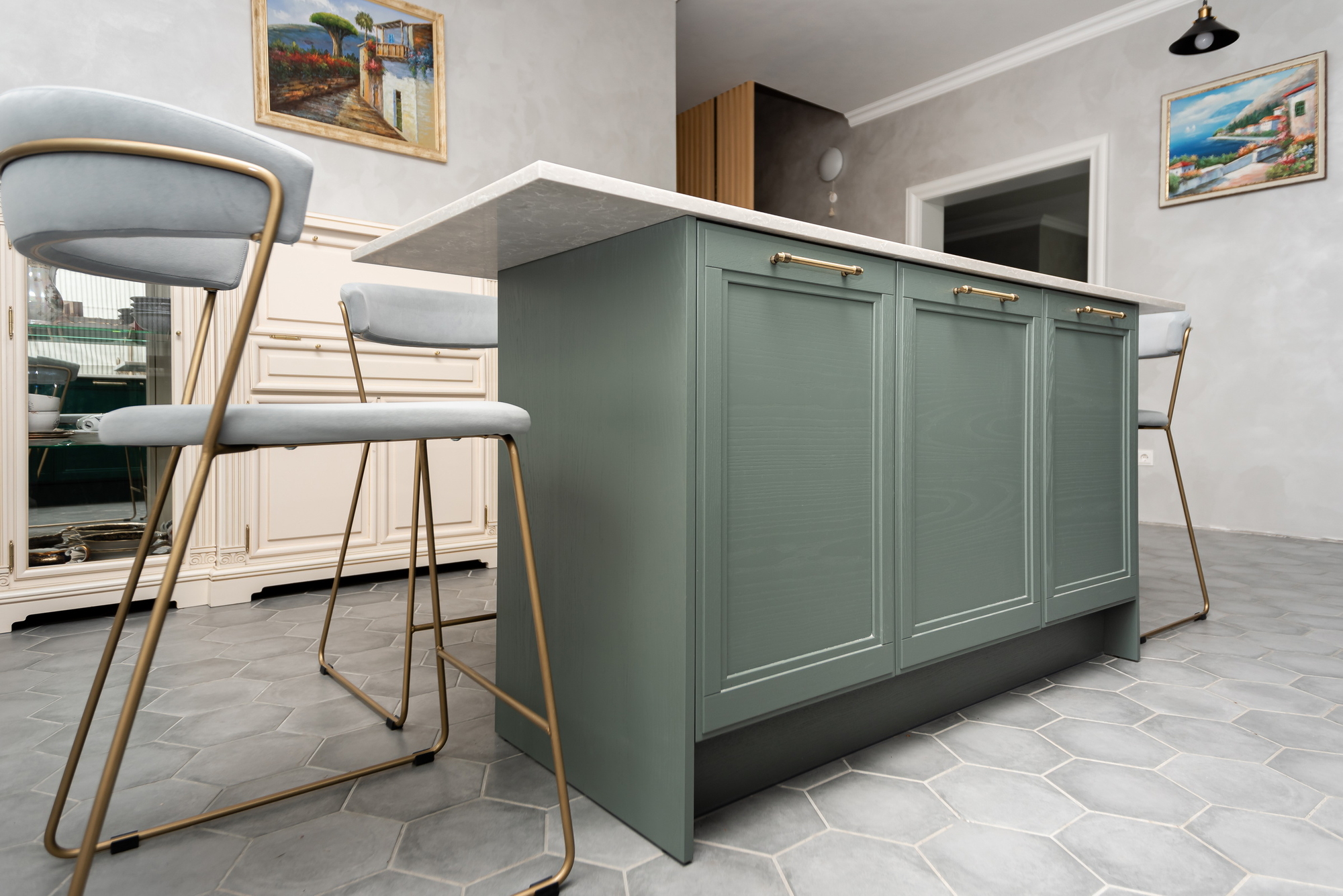 Кухня Фреда фабрики GeosIdeal - фото в интерьере (ул. Новаш) ★ Кухни на заказ в Воронеже