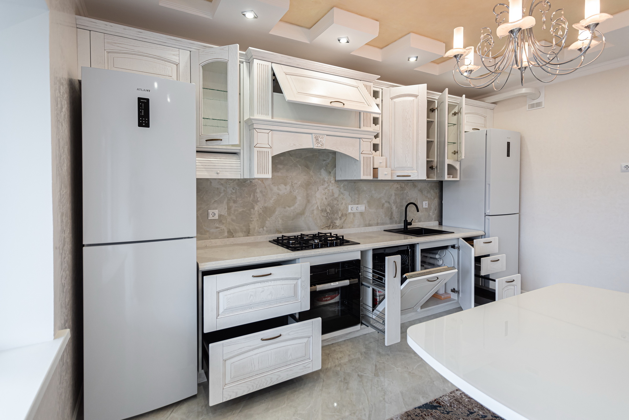 Кухня Леда фабрики GeosIdeal - фото в интерьере ★ Кухни на заказ в Воронеже